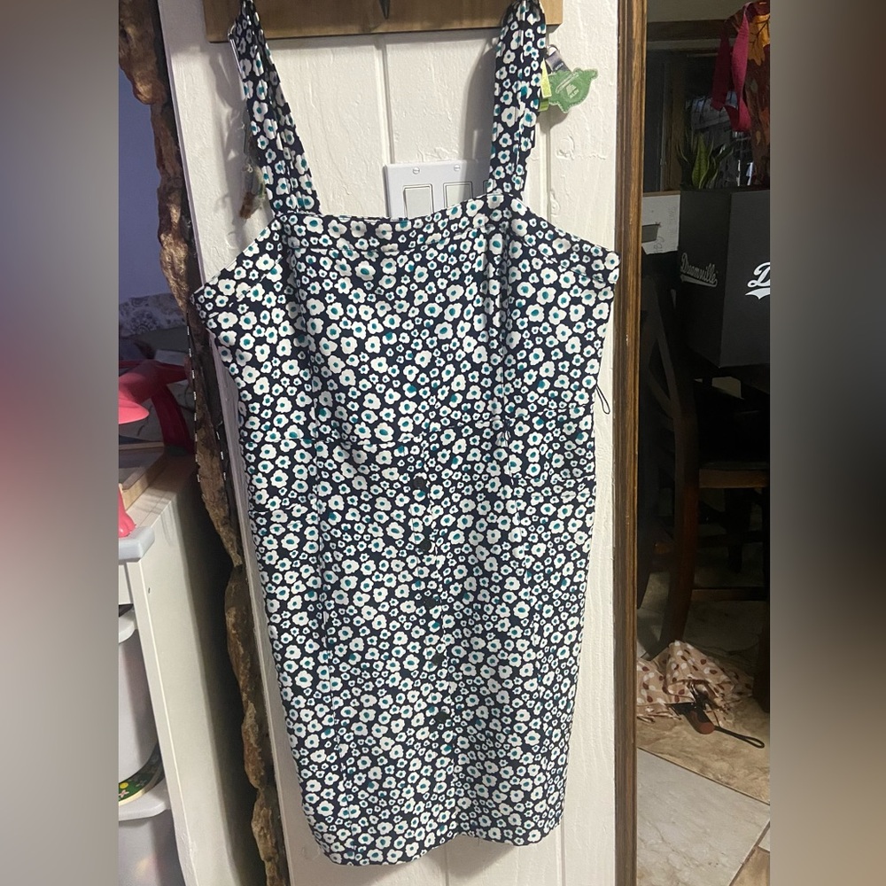 DKNY Floral Button Up Dress